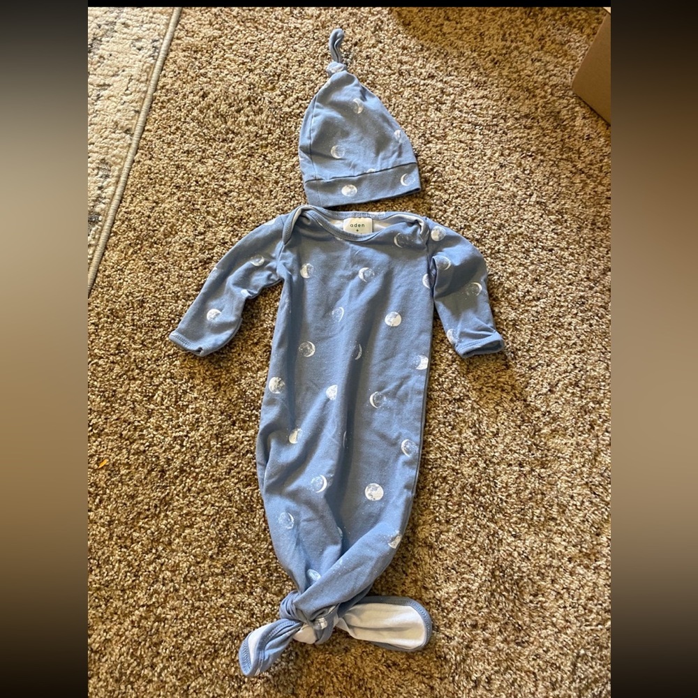 Aden and Anais Knotted Gown and Hat